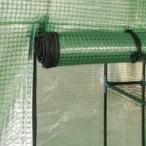 vidaXL Greenhouse with Shelves Steel 56.3 x56.3 x76.8 Perspective: right
