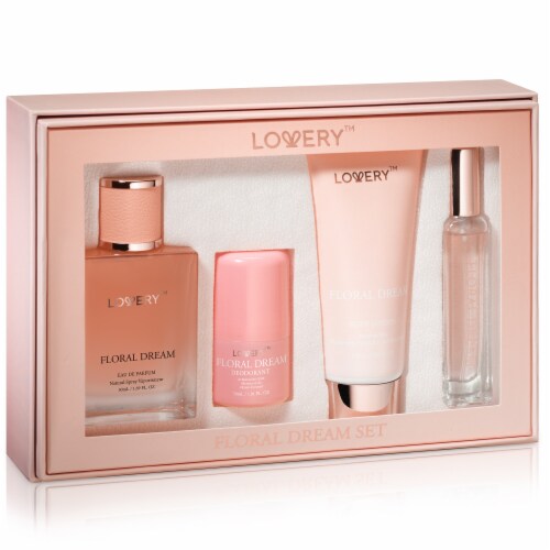 5-Pc. Floral Dream Gift Set with Eau de Parfum, Deodorant, Lotion & Cologne Perspective: right