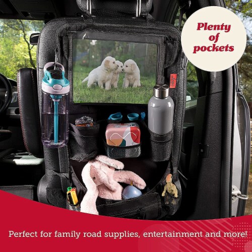 Lusso Gear Large Back Seat Car Organizer Black Perspective: right