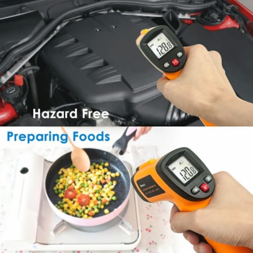 Infrared Thermometer, Non-Contact Digital Laser Temperature Gun -58°F to 1022°F (-50°C to Perspective: right