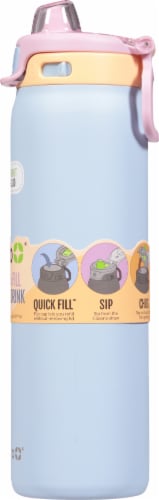 Ello® Pop & Fill 22oz Stainless Steel Water Bottle - Aurora Perspective: right