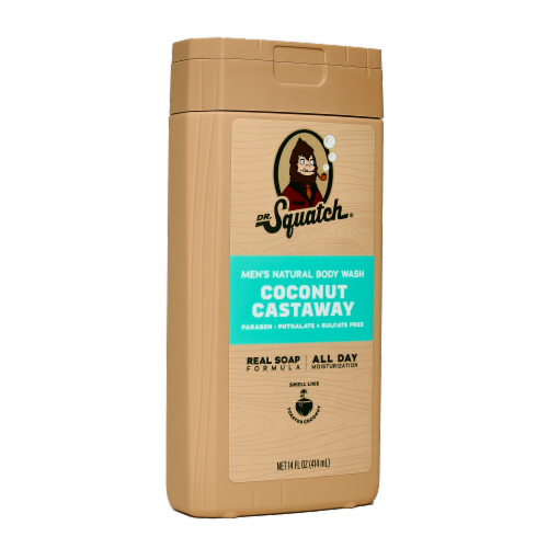 Dr. Squatch® Coconut Castaway Men's Natural Body Wash Perspective: right