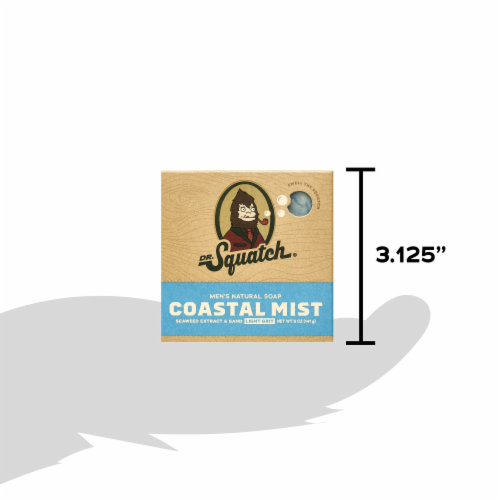 Dr. Squatch Bar Soap Coastal Mist Scent Perspective: right