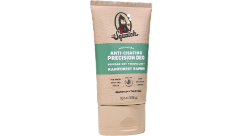 Dr. Squatch® Men's Natural Anti-Chafe Precision Deodorant Rainforest Rapids Aluminum + Talc Free Perspective: right