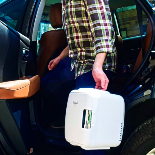 Cooluli Classic 4 Liter Portable Compact Mini Fridge - White Perspective: right