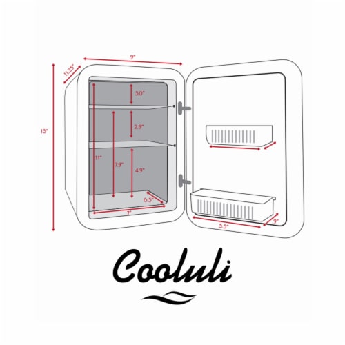 Cooluli Classic 10 Liter Portable Compact Mini Fridge - Pink Perspective: right