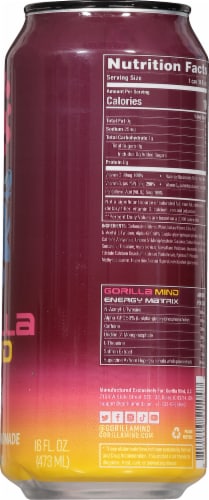 Gorilla Mind Blackberry Lemonade Energy Drink Perspective: right