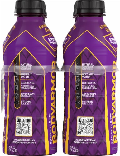 BODYARMOR SuperDrink® Mamba Forever Strawberry Grape Sports Drink Multipack Bottles Perspective: right