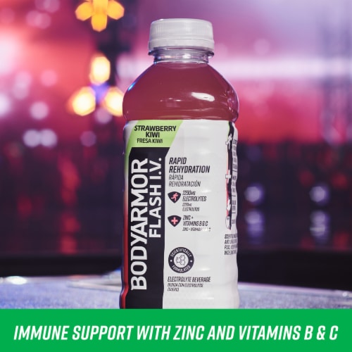 BODYARMOR® Flash I.V. Strawberry Kiwi Sports Drink Bottle Perspective: right