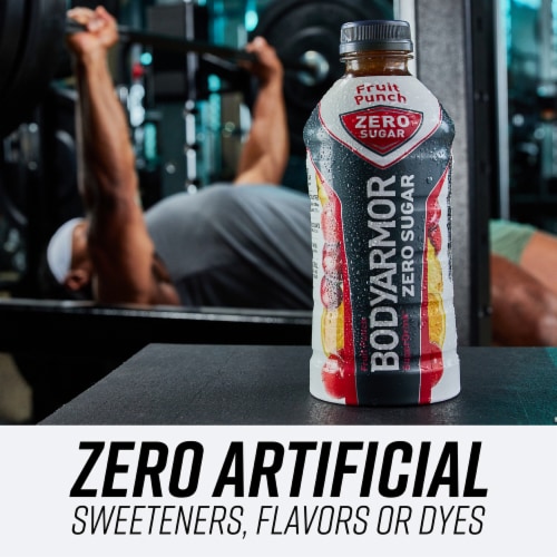 BODYARMOR® Fruit Punch Zero Sugar Sports Drink Bottle Perspective: right