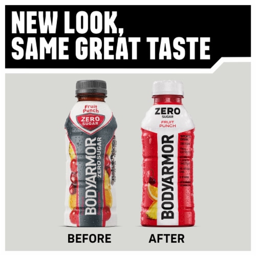 BODYARMOR® Fruit Punch Zero Sugar Sports Drink Bottles Perspective: right