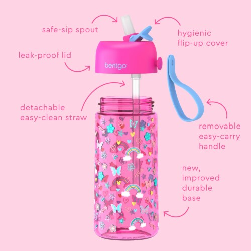 Bentgo Rainbows and Fairies Kids Water Bottles Perspective: right