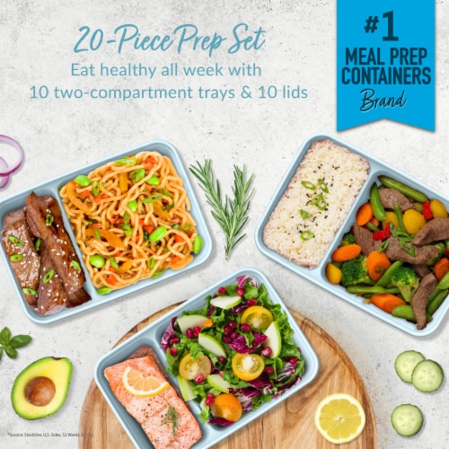 Bentgo® Prep 2-Compartment Container - Sky Perspective: right