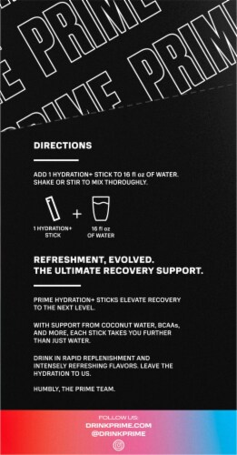 Prime Hydration Variety Pack Electrolyte Drink Mix Packets Perspective: right
