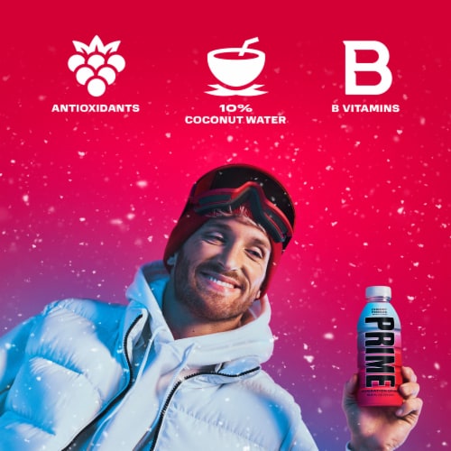 Prime Hydration Cherry Freeze Sports Drink Bottle Perspective: right