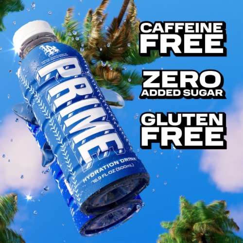 Prime Hydration LA Dodgers Sports Drink Bottle Perspective: right