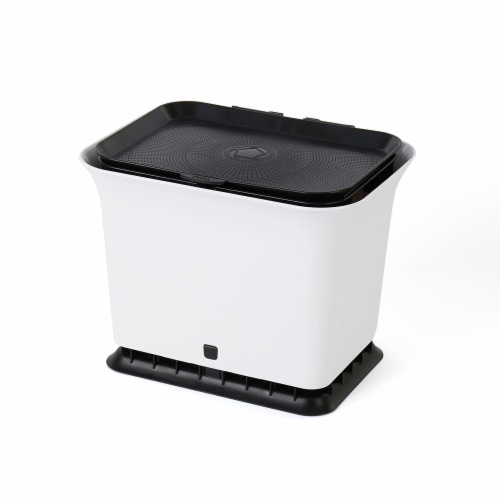 Full Circle® Fresh Air Odor-Free Kitchen Compost Collector - Black/White Perspective: right
