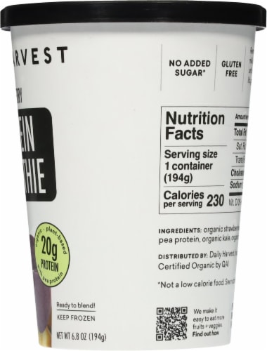 Daily Harvest Mixed Berry Protein Smoothie Perspective: right