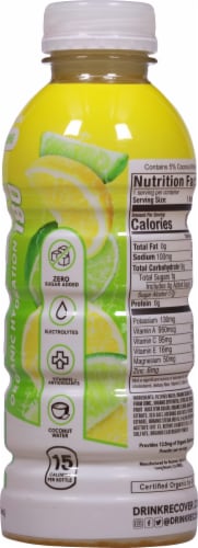 Recover® Lemon Lime Organic Hydration Bottle Perspective: right