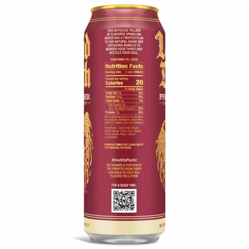 Liquid Death Sparkling Water Psycho Cider King Size Cans Perspective: right