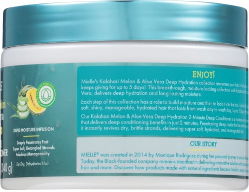 Mielle® Kalahari Melon & Aloe Vera 2-Minute Deep Conditioner Perspective: right