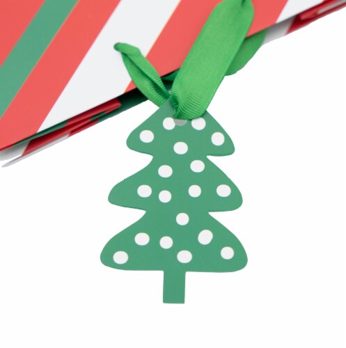 Seasonal Celebrations Bias Stripe Gift Bag Perspective: right