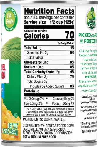 Green Giant® Whole Kernel No Salt Sweet Corn Perspective: right