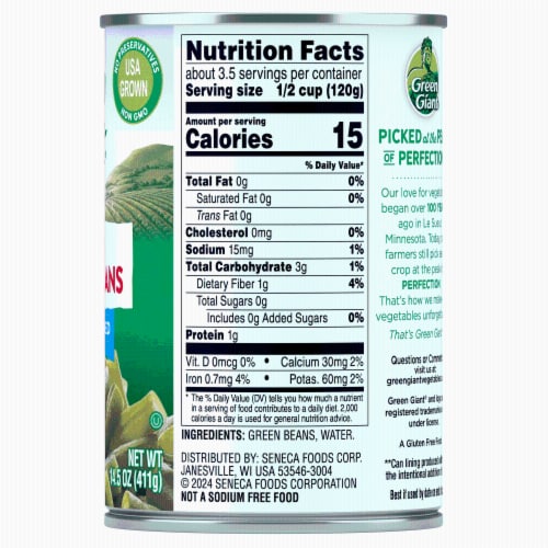 Green Giant® No Salt Cut Green Beans Perspective: right