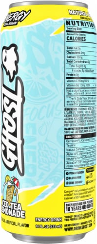 Ghost Energy Iced Tea Lemonade Can Perspective: right