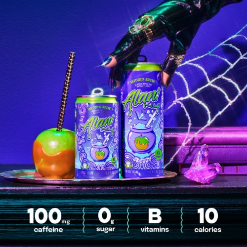 Alani Nu Minis Witch's Brew Energy Drink Cans Perspective: right