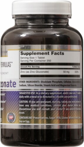 Amazing Nutrition® Amazing Formulas™ Zinc Gluconate Dietart Supplement Tablets 50mg Perspective: right