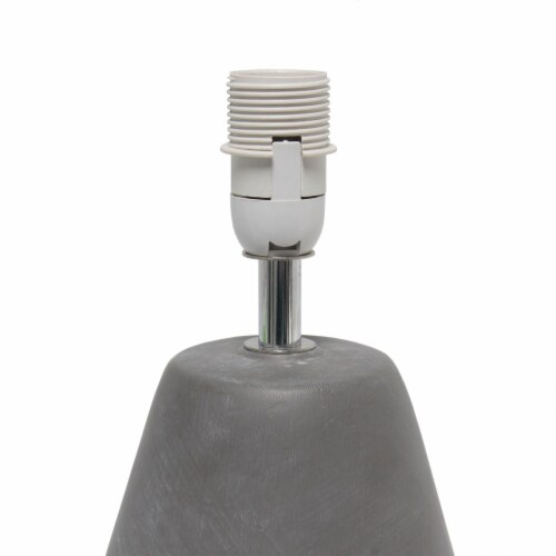 Simple Designs Concrete Pinnacle Table Lamp in Gray with Gray Shade Perspective: right