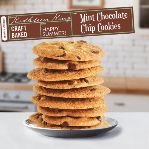 Tate's Bake Shop Mint Chocolate Chip Cookies Perspective: right