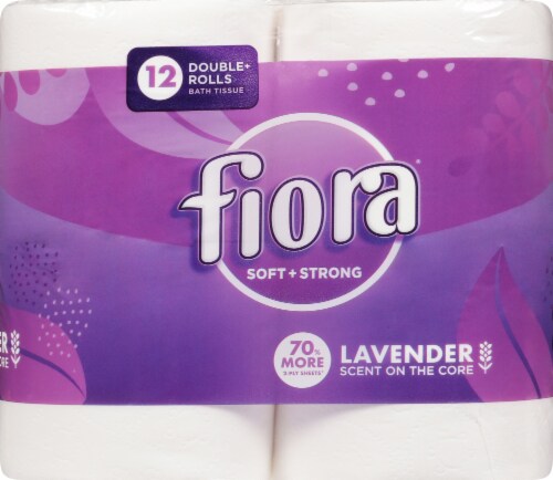 Fiora® Lavender Scented Soft + Strong 2-Ply Toilet Paper Perspective: right