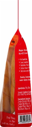 Savory Prime Treat Pork Skin Twists Natural Smoked Flavor Beggar Bones Perspective: right