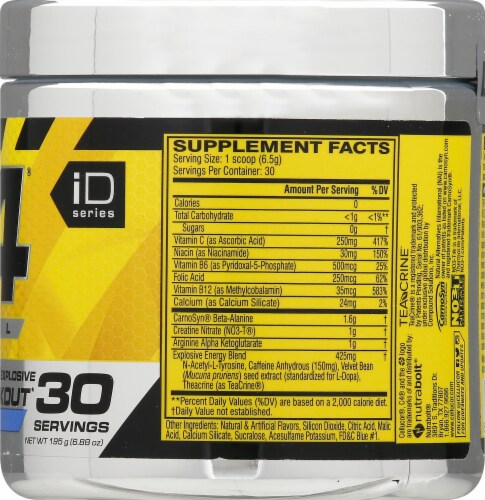 Cellucor® C4® Icy Blue Razz Pre-Workout Dietary Supplement Perspective: right