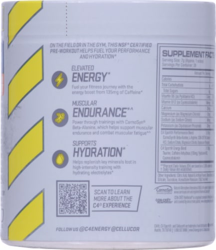Cellucor C4 Sport Fruit Punch Pre-Workout Powder Supplement Perspective: right