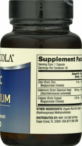 Mercola Zinc Plus Selenium Supplement Capsules Perspective: right