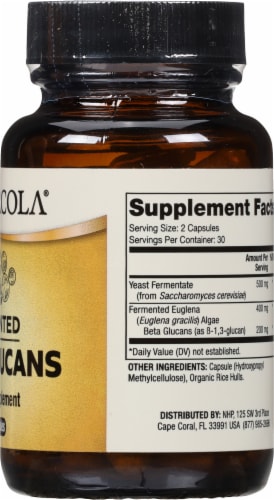 Mercola Fermented Beta Glucans Supplement Capsules Perspective: right