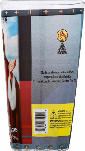 St. Jude Candle Company Sacred Heart of Jesus Drinking Glass Candle Perspective: right