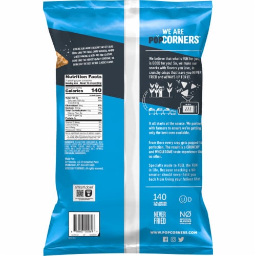 PopCorners® White Cheddar Popped Corn Chips Perspective: right