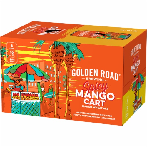 Golden Road Brewing Spicy Mango Beer Perspective: right