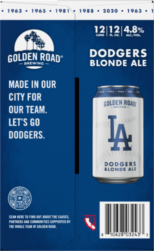 Golden Road Brewing® LA Dodgers™ Blonde Ale Pack Perspective: right