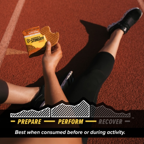 Honey Stinger® Gluten Free Salted Caramel Waffle Perspective: right
