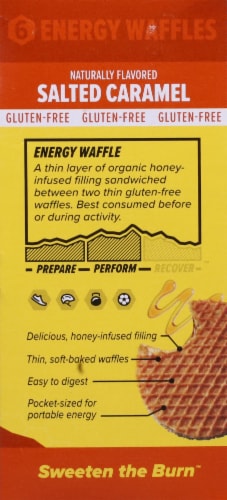 Honey Stinger® Organic Gluten Free Salted Caramel Waffles Perspective: right