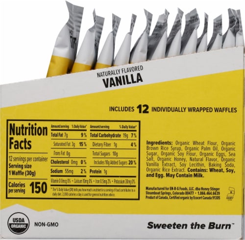 Honey Stinger® Vanilla Energy Waffles Perspective: right