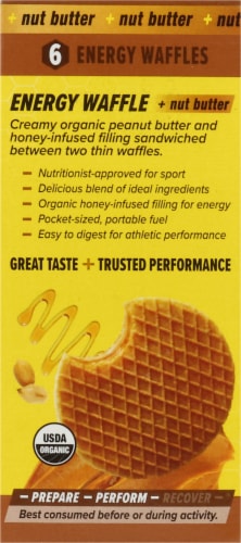 Honey Stinger® Peanut Butter Energy Waffle Perspective: right