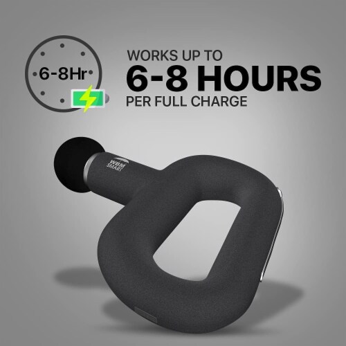 WBM Smart Massage Gun, Light Weight & Portable, Eases Muscle Pain, 5 Massage Heads | White Perspective: right