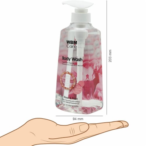 WBM Care Body Wash, Regenerates & Revitalize With Himalayan Pink Salt, Rose & Pearl–Pack of 3 Perspective: right