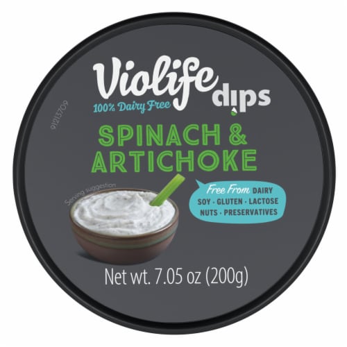Violife Vegan Spinach Artichoke Dip Perspective: right